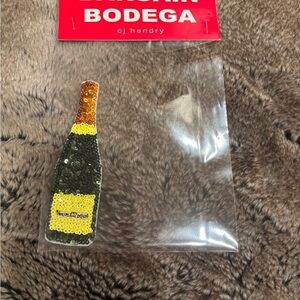 CJ Hendry Bargain Bodega Sequin Veuve Cliquot Bottle Iron On Patch